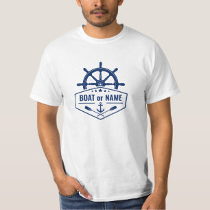 Nautical Anchor Oars Ship wheel Helm Boat or Name T-Shirt