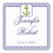 Nautical Anchor on Blue Stripe Envelope Seal
