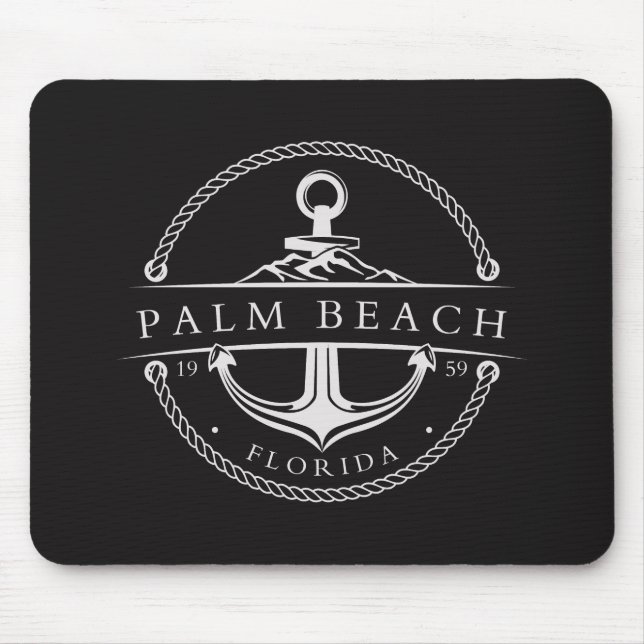 Nautical Anchor Palm Beach Florida 1959 Mouse Pad (Front)