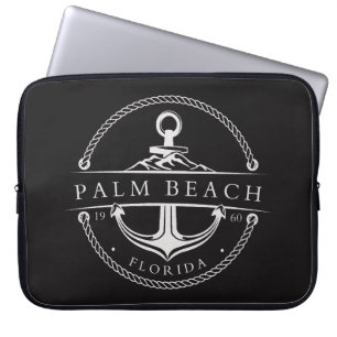 Nautical Anchor Palm Beach Florida 1960 Laptop Sleeve