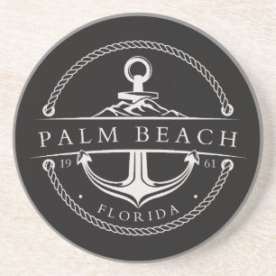 Nautical Anchor Palm Beach Florida 1961 Coaster