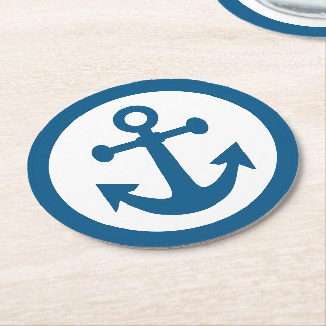 Nautical Anchor paper coasters (Angled)