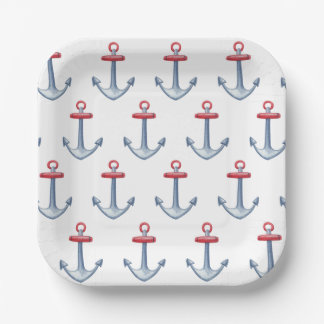 Nautical Anchor Paper Plates