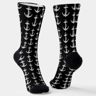 Nautical Anchor Pattern Captain and Crew Socks