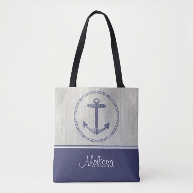 Nautical Anchor | Personalized Tote Bag (Front)
