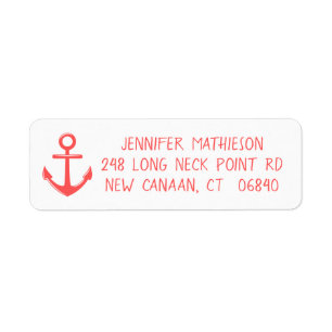 Nautical Anchor Pink Coral Sailor Ocean Beach