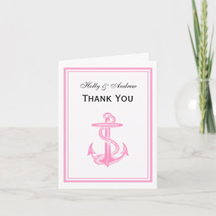 Nautical Anchor Pink Framed 2V Thank You