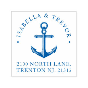 Nautical Anchor   Return Address Self-inking Stamp