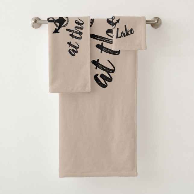 nautical ANCHOR + ROPE | Bath Towel Set (Insitu)