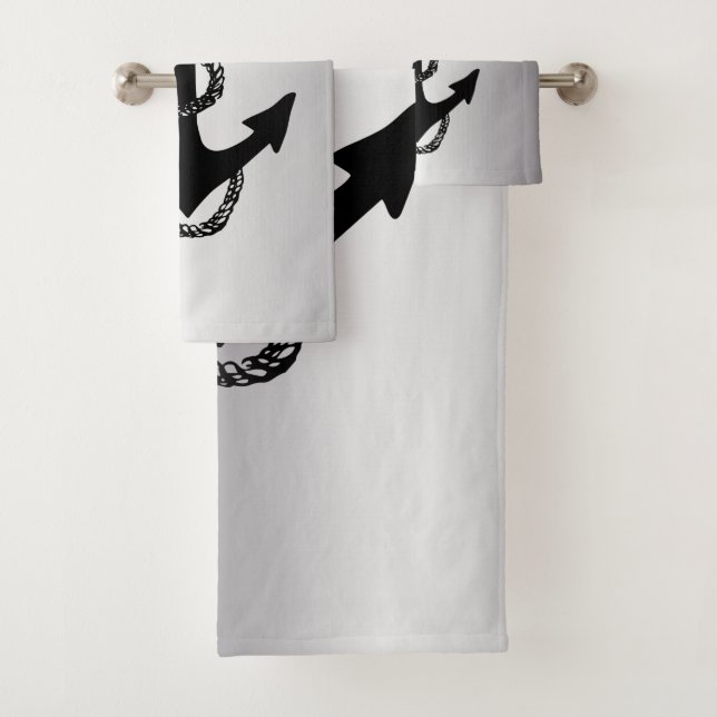 nautical ANCHOR + ROPE | Bath Towel Set (Insitu)