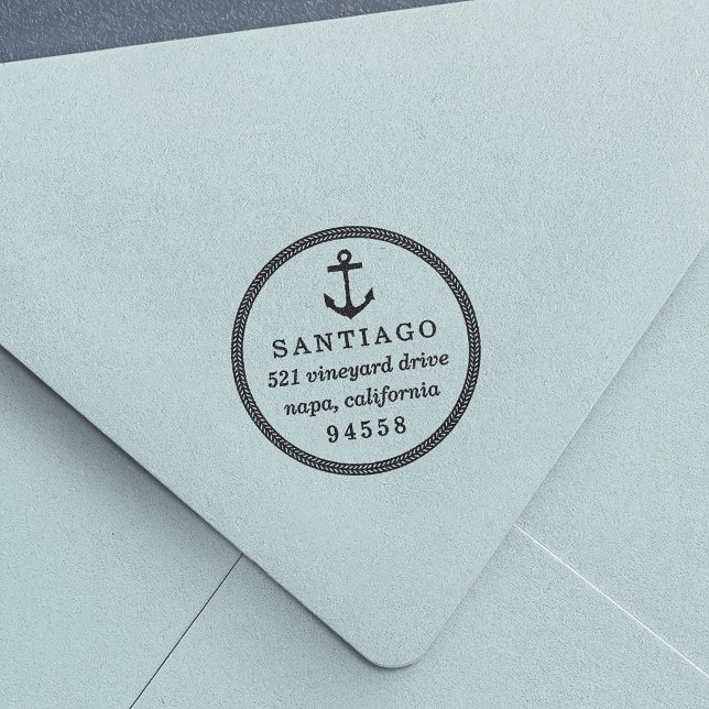 Nautical Anchor & Rope Return Address Stamp (Creator Uploaded)