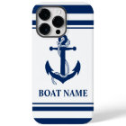 Nautical Anchor Rope Striped Boat Name