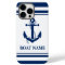 Nautical Anchor Rope Striped Boat Name