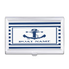 Nautical Anchor Rope Striped Boat Name