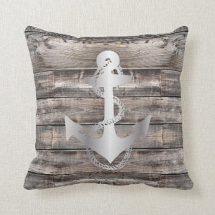 nautical ANCHOR + ROPE Throw Pillow
