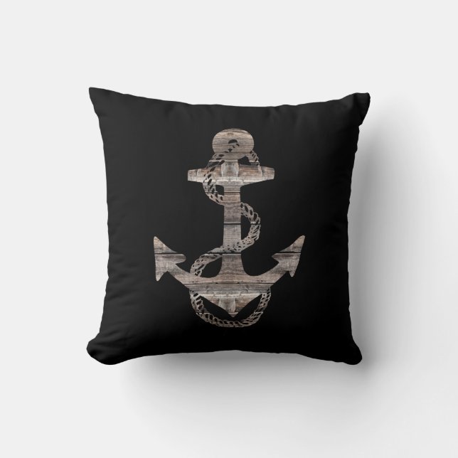 nautical ANCHOR + ROPE | Throw Pillow (Front)