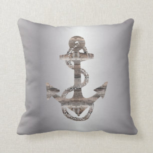 nautical ANCHOR + ROPE Throw Pillow