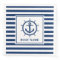 Nautical Anchor Rope Wheel Striped Boat Name