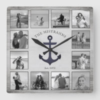 Nautical Anchor Rustic Wood Black & White Photos