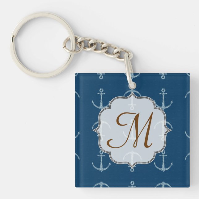 Nautical Anchor Sail Sailing Boat Ore Key Chain (Front)