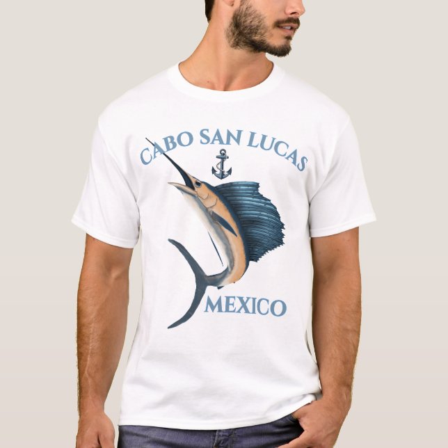 Nautical Anchor Sailfish Cabo San Lucas T-Shirt (Front)