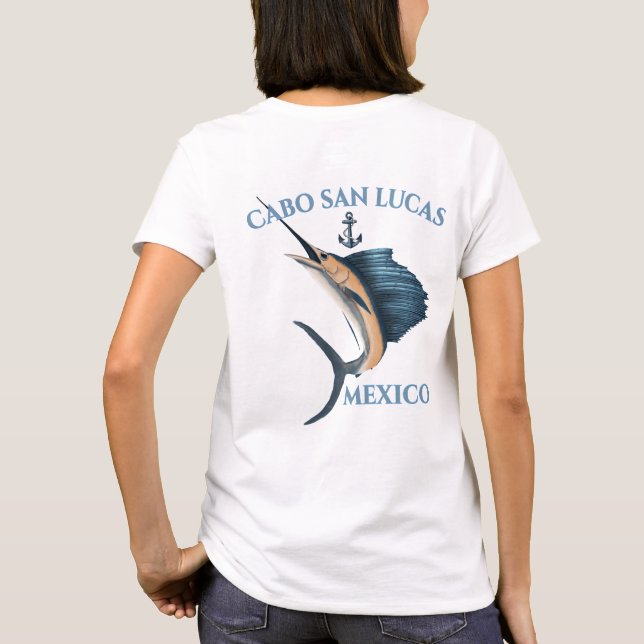 Nautical Anchor Sailfish Cabo San Lucas T-Shirt (Back)