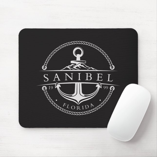 Nautical Anchor Sanibel Florida 1999 Mouse Pad (With Mouse)
