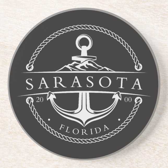 Nautical Anchor Sarasota Florida 2000 Coaster (Front)
