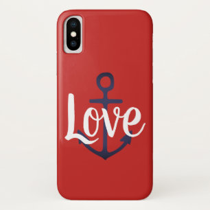 nautical ANCHOR + script LOVE   Case-Mate iPhone Case