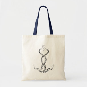 Nautical Anchor snakes Tote Bag