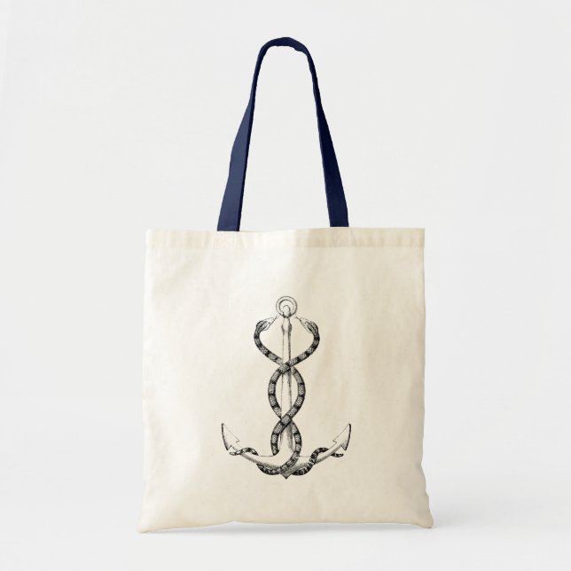 Nautical Anchor snakes Tote Bag (Front)