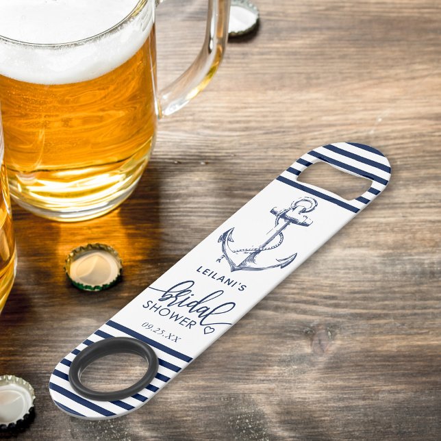 Nautical Anchor Stripe Bridal Shower Bar Key (Creator Uploaded)