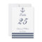 Nautical Anchor & Striped Wedding Table Number