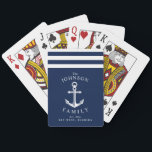 Nautical Anchor Themed Family Reunion Playing Cards<br><div class="desc">A fully customizable and fun mason jar with a unique nautical theme.  It features an anchor centred in the middle in a vibrant navy and white colour scheme. All elements are unlocked and adjustable,  so have fun creating and making it your own.</div>