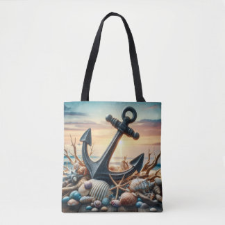 Nautical Anchor Tote Bag