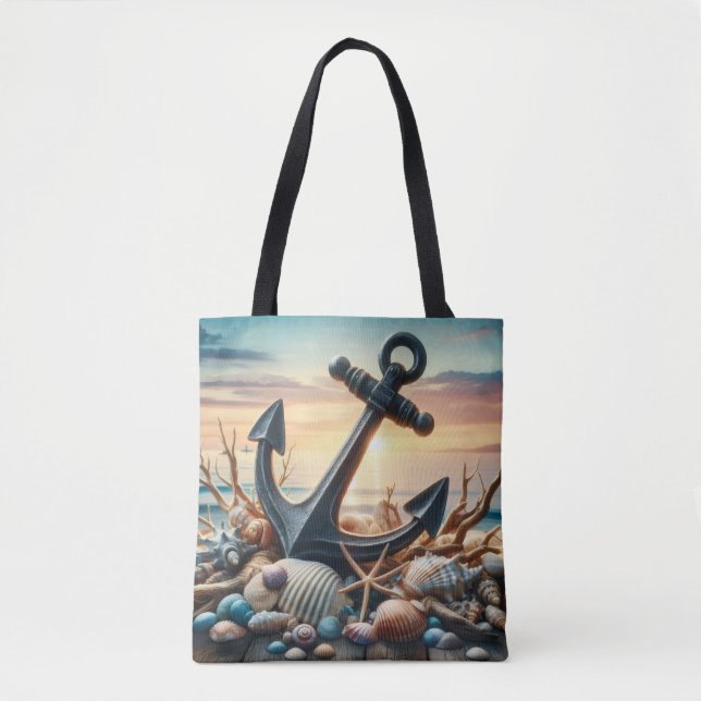 Nautical Anchor Tote Bag  (Front)