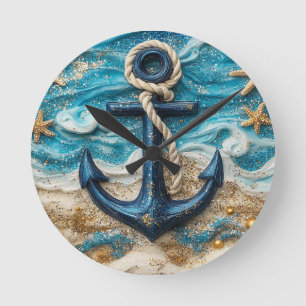Nautical Anchor Wall Clock