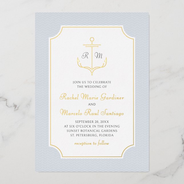 Nautical Anchor Wedding (Front)