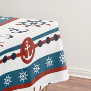 Nautical Anchor Wedding Anniversary Gift Idea Tablecloth