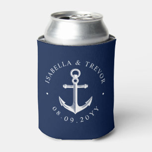 Nautical Anchor Wedding Can Cooler