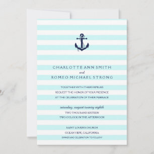 Nautical Anchor Wedding Invitation