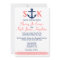 Nautical Anchor Wedding Invitation Navy and Coral
