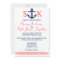 Nautical Anchor Wedding Invitation Navy and Coral