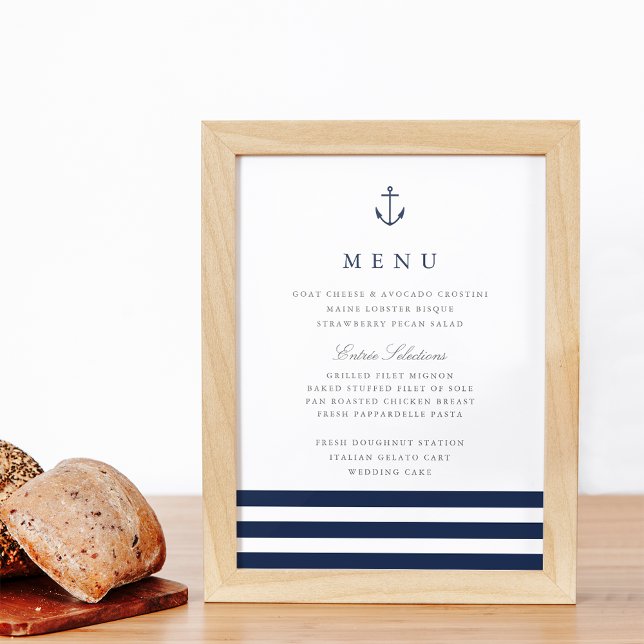 Nautical Anchor Wedding Menu Sign (Creator Uploaded)