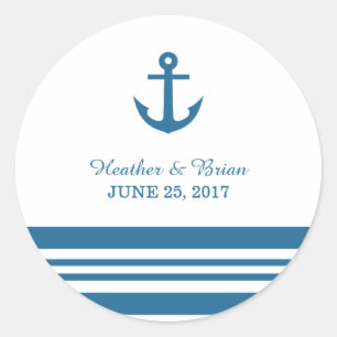 Nautical Anchor Wedding Stickers