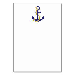 Nautical Anchor Wedding Table Number