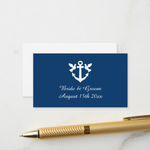 Nautical anchor white doves elegant wedding enclosure card