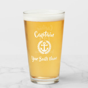 Nautical anchor yacht captain glass