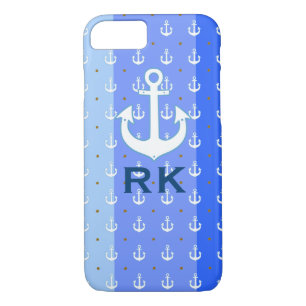 nautical anchors and initials Case-Mate iPhone case