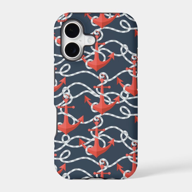 Nautical Anchors And Rope Pattern (Back)